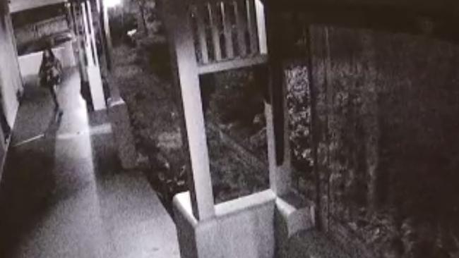 CCTV footage from the night Girl X overdosed at the foster facility. Picture: ABC