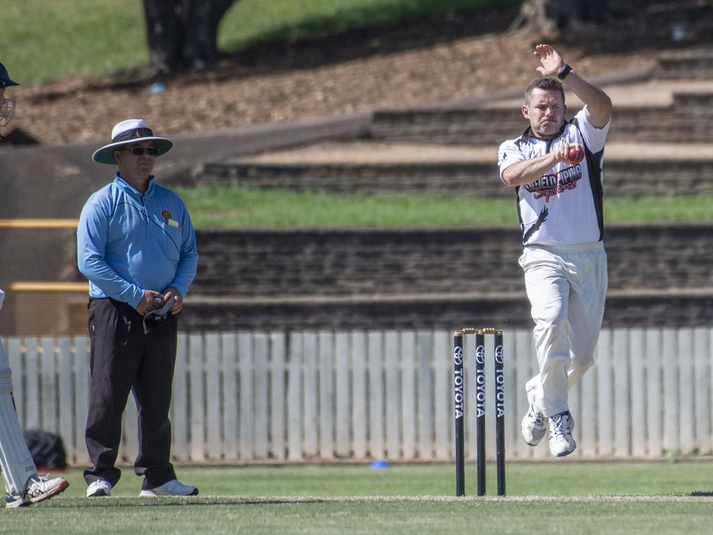 Lachlan Ireland bowls for Souths.