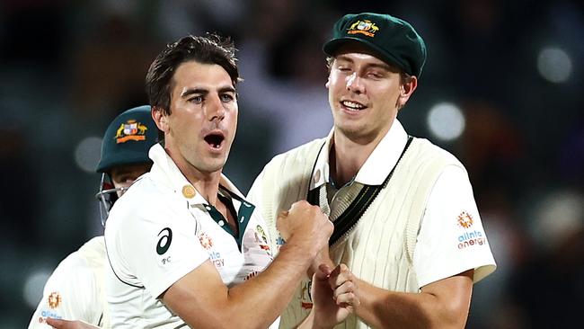 Captain Pat Cummins (left) and young all-rounder Cameron Green are two of the most important components of Australia’s Test set-up. Picture: Getty Images