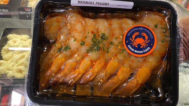 Marinaba prawns at Mooloolaba Fisheries. Photo: Jorina Maureschat