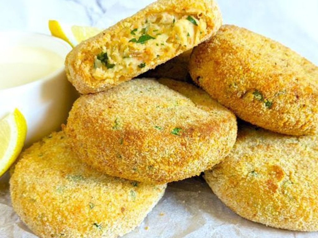 Salmon rissoles.