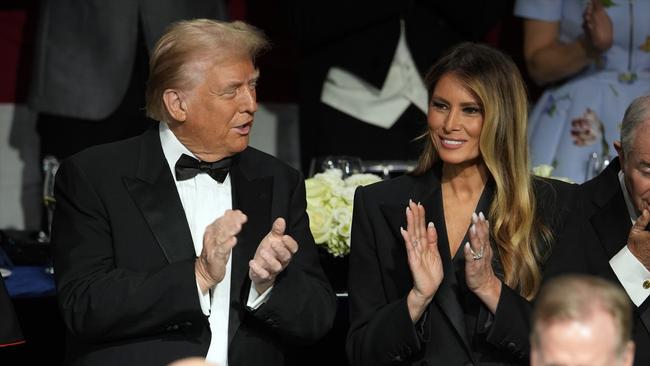 Donald and Melania Trump at the 79th annual Alfred E. Smith Memorial Foundation Dinner in New York. Picture: AP