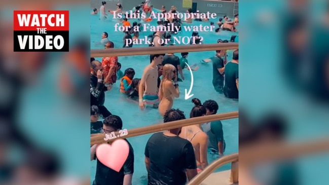 Woman's G-string bikini angers water park goers, Video