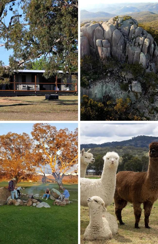 Close to wineries, national parks, and home to a farmyard full of alpacas, this farm stay close the Queensland border has something for everyone.