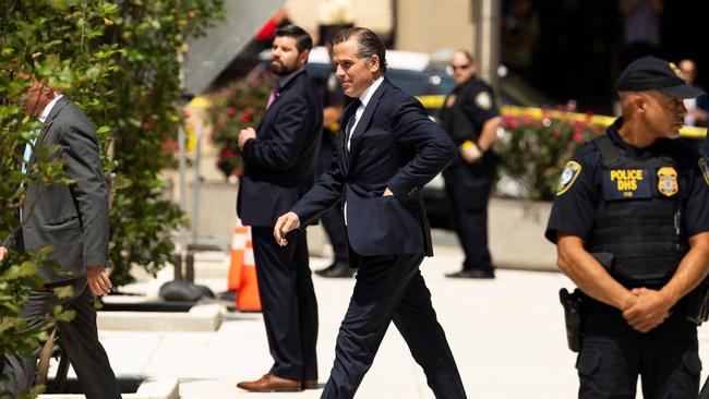 Hunter Biden after a court appearance in Delaware last month. Picture: AFP