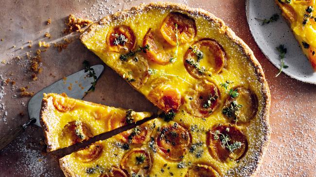 Apricot tart is delicious and soulful.