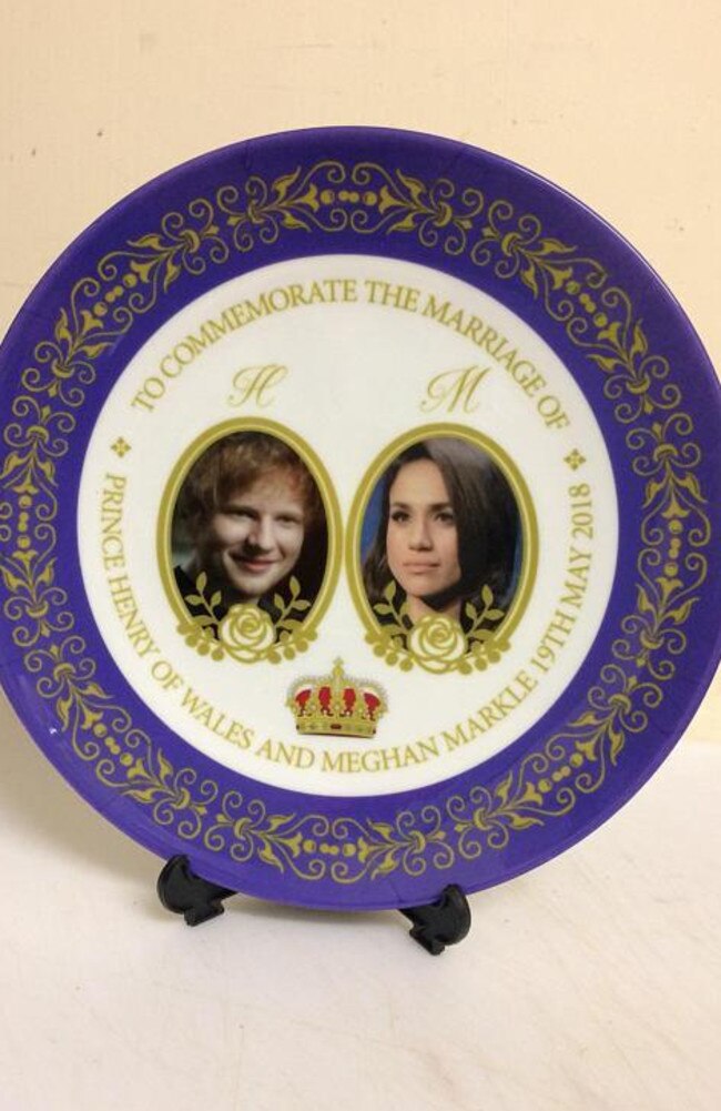 Can you spot what's wrong with this royal plate? Picture: Etsy