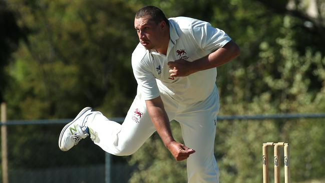 Trent Lawford shouldered the load with a four-wicket haul. Picture: Hamish Blair