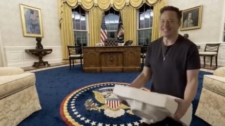 Elon Musk took to the social media site X to post a doctored image of himself carrying a sink into the White House.