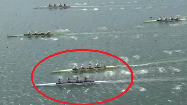 There was huge drama in the rowing final.