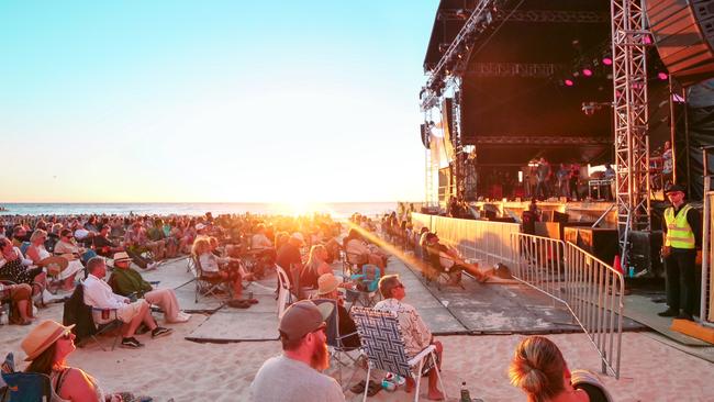 Summersalt patrons at Glenelg Beach in Adelaide. Picture: Supplied