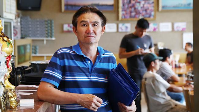 30/12/18 Dan Mai is the owner of the Song Huong vietnamese restaurant in St Albans that was one of the restaurants attacked by a gang of African youths on Christmas eve. Aaron Francis/The Australian