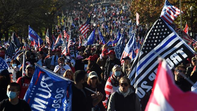 Supporters are backing Trump's claim that the November 3 election was fraudulent. Picture: AFP