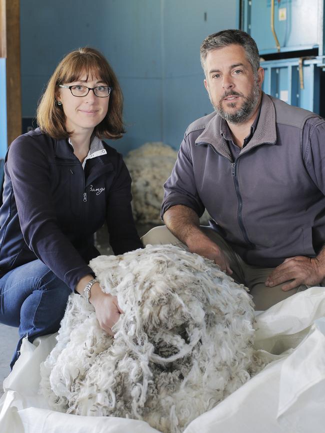 Matt and Vanessa Dunbabin of Bangor farm. Picture: MATHEW FARRELL