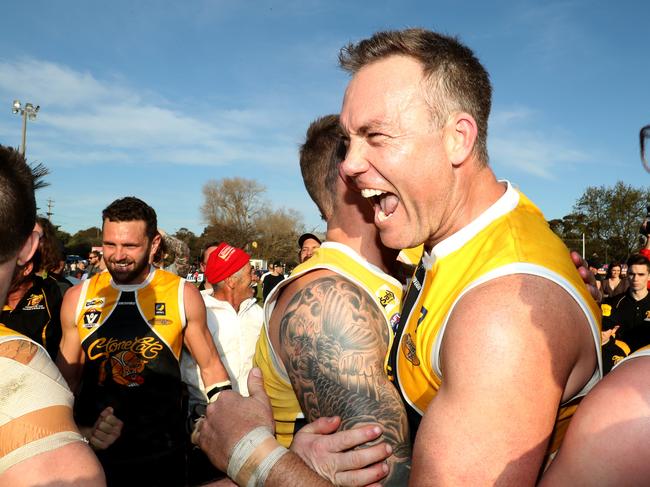 during the Peninsula League Grand Final between Frankston YCW and Bonbeach played at Kars Park in Frankston on Sunday 17th September, 2017. Picture: Mark Dadswell