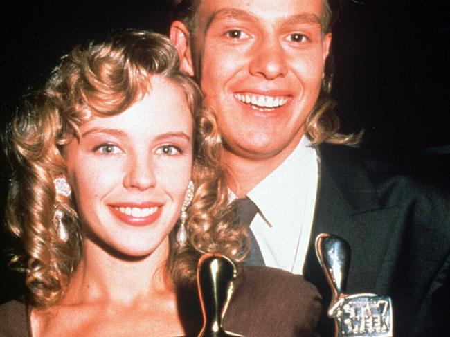 Kylie Minogue and Jason Donovan at the 1988 TV Week Logies.