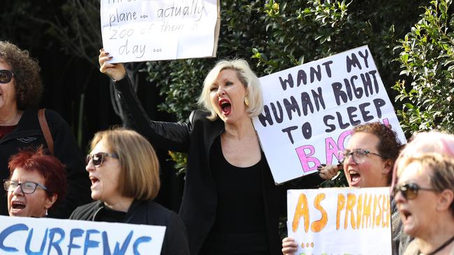 The protesters claim Brisbane Airport Corporation is treating them with contempt. Picture: Tara Croser.