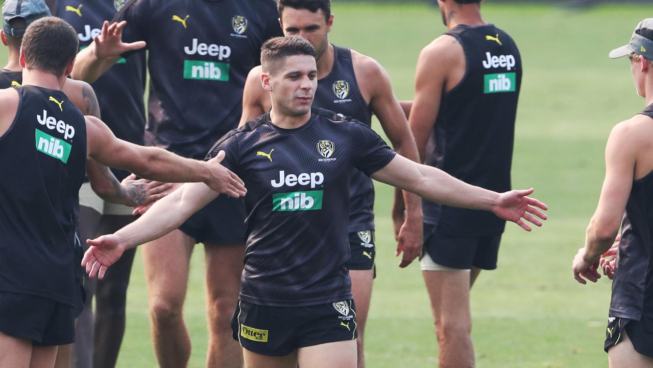 Dion Prestia at Richmond training. Picture: David Crosling/AAP