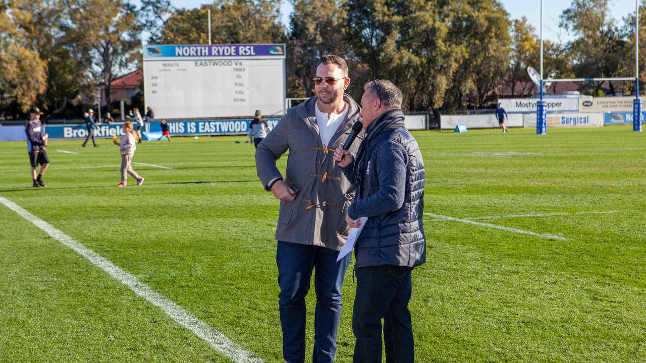 1999 Eastwood Players at TG Millner Sportsground in Eastwood, NSW. Saturday 13th July 2019. The club held a “Back to Eastwood Day” with players from the 1969 and 1999 teams present. (AAP IMAGE/Jordan Shields)