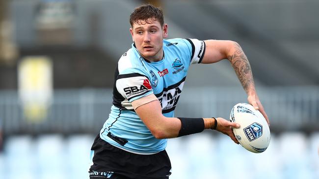 Lachlan Crouch of the Cronulla Sharks, Jersey Flegg. Photo: NRL Photos  / Brett Costello