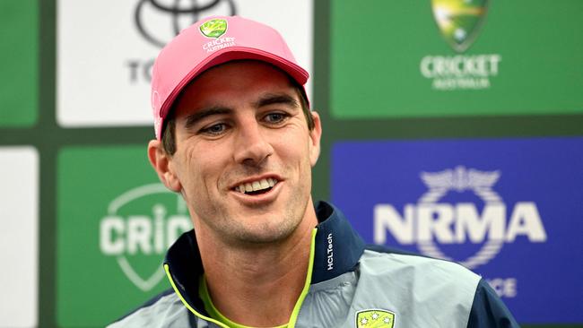 Australian captain Pat Cummins on Thursday ahead of the fifth Test match between Australia and India at the SCG. Picture: AFP