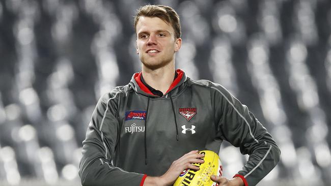 Jordan Ridley is no longer the go-to man for Essendon kick-outs.