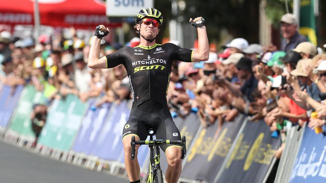 Alex Edmondson wins the 2018 Elite Men’s Road Race at the national championships in Buninyong earlier this month. Picture: CON CHRONIS