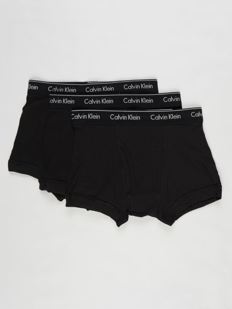 Calvin Klein Cotton Classics Trunks 3-Pack. Picture: THE ICONIC.