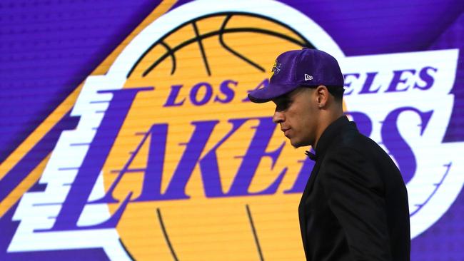 Lonzo Ball landed in LA — as expected. Picture: Getty Images/AFP