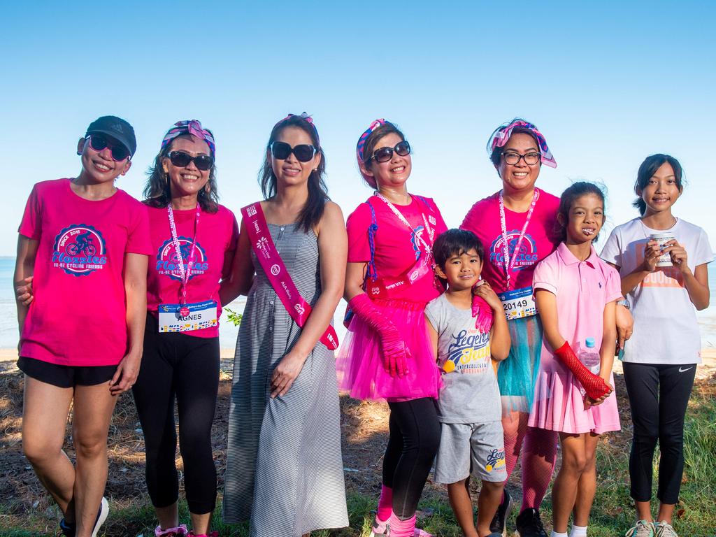 The annual Mother's Day Classic supporting breast cancer research was held along the East Point foreshore in 2021. The Flozzies - the Fil-Oz Cycling Friends group gathered for the run. Picture: Che Chorley