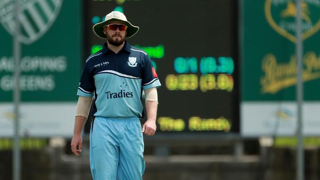 Tom Doyle of Sutherland looks on during a match with Randwick-Petersham at Coogee Oval on December 18, 2021. (Photo by Jeremy Ng/Newscorp Australia)