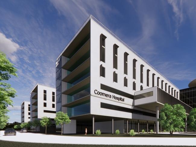 Artist impression of the proposed Coomera Hospital and Health Precinct proposed by the State Government