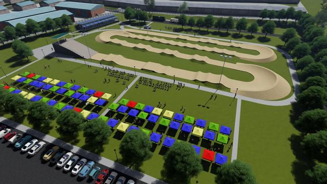 A concept image of the new national standard $3.7 million BMX track to be built at Brendale.