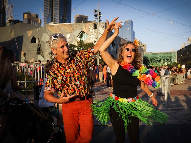 Blackburn couple Steve and Cathy De Witt dance in the new year at Luwow Bar. Picture: Nicole Cleary