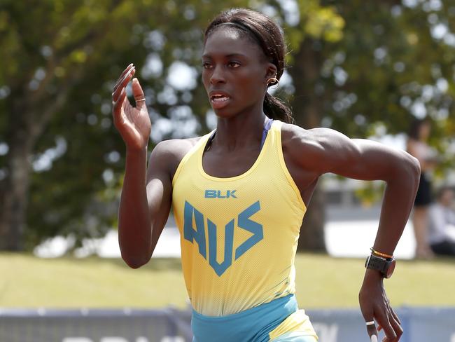 Australian Athletics member  Nana Owusu-Afriyie training at  Barlow Park preparing for the IAAF World Athletics ChampionshipsPICTURE: ANNA ROGERS