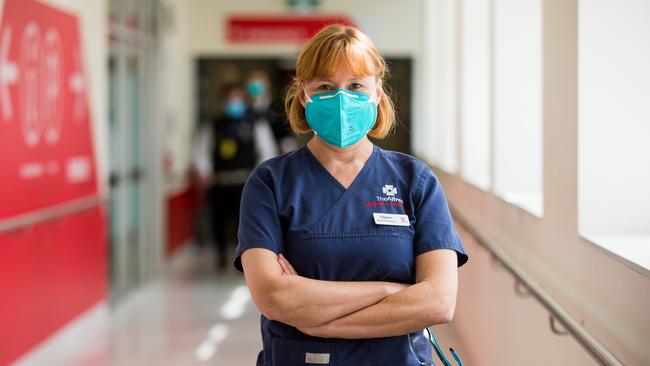 Claire Lobb is an emergency department nurse at The Alfred hospital who has volunteered to trial hydroxychloroquine. Picture: Paul Jeffers