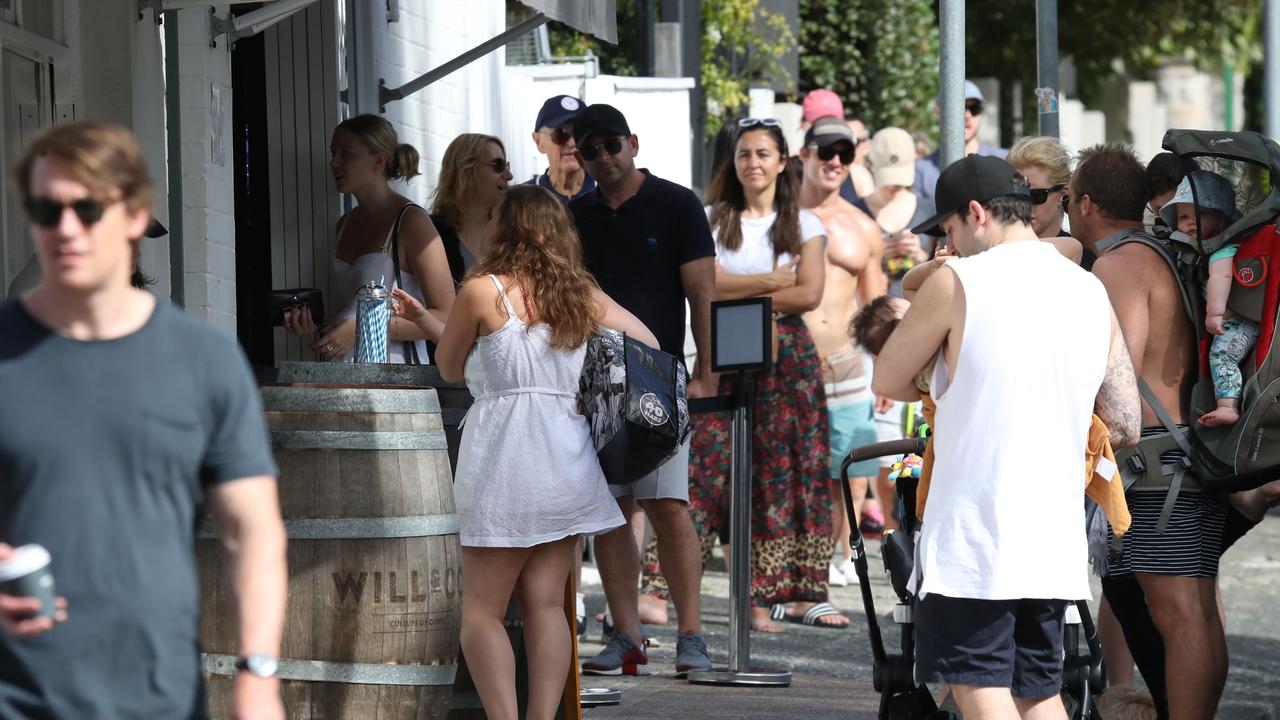 Crowds flocked to Balmoral Beach in Mosman over the weekend. Picture: David Swift