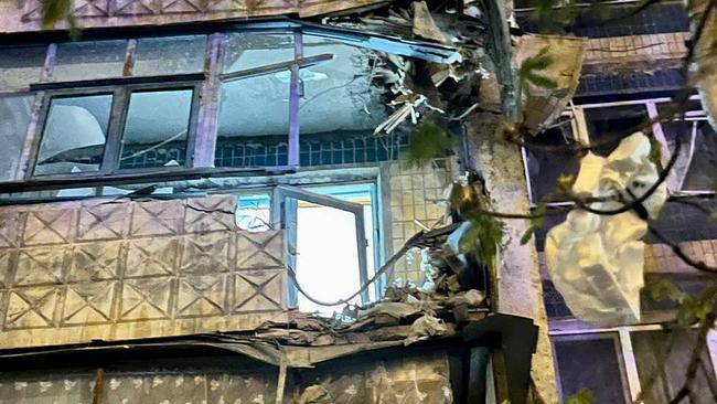 Nearby windows were blown apart by the bomb. Picture: Telegram / VVGLADKOV / AFP