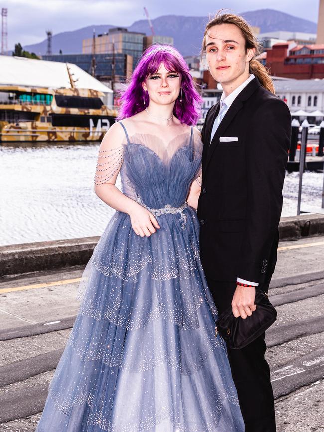 Hobart College leavers dinner 2022 Bella Guilliam and Darius Kendray Picture: Linda Higginson