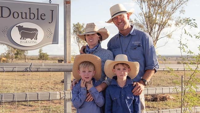 Owners of JS Grazing Julie and Jeremy Shaw with their two sons.