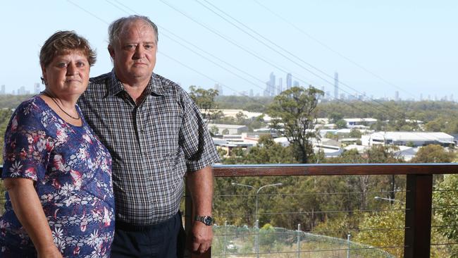 Noel and Sherrell Faulkner. Their property borders the northern side of Smith Street which will be used for the second stage light rail route. Picture Glenn Hampson