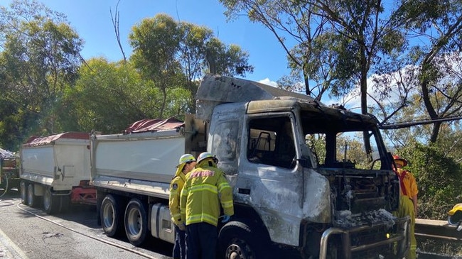 A truck caught fire on Mona Vale Road. Picture: Supplied