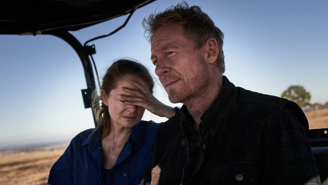 Miranda Otto and Richard Roxburgh in Fires Picture: Ben King/ABC TV