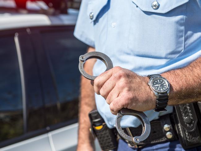 NSW police Handcuffs arrest. 07 October 2016