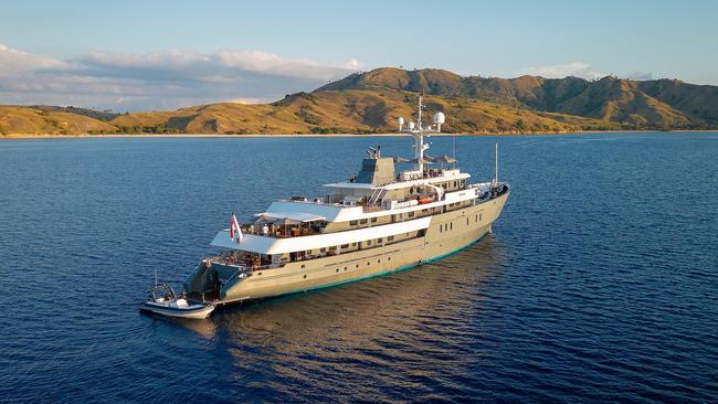 Aqua Expeditions' Aqua Blu sails Indonesian waters.