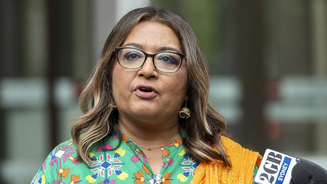 Hanson’s legal team argues the statement wasn’t racist, emphasising it targeted Faruqi (pictured) specifically without mentioning race or Islam, and has raised nearly $700,000. Picture: NewsWire / Monique Harmer