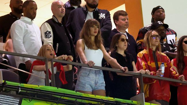 During his speech, Mr Trump also took a dig at Taylor Swift, whose boyfriend Travis Kelce’s team the Kansas City Chiefs lost to the Eagles. Picture: Getty Images