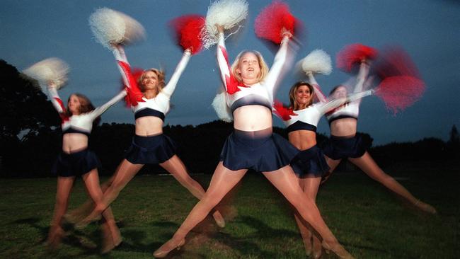 The Sydney City Roosters cheerleaders in 1998.