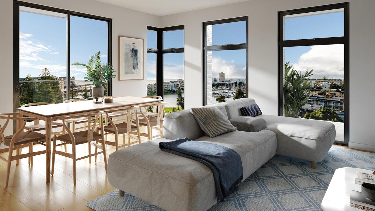 Inside the 'North Shore' Glenelg apartment tower. Picture: Barrio Developments