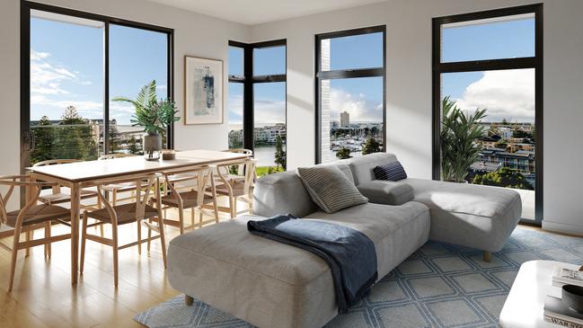 Inside the 'North Shore' Glenelg apartment tower. Picture: Barrio Developments